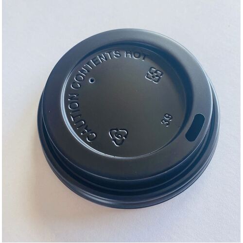 Flat Lid For 6oz/8oz Coffee Cup - Black (1000/ctn)
