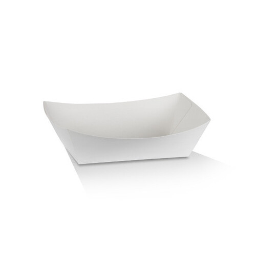 Cardboard White Food Tray - Medium (140x85x55mm, 500pcs)