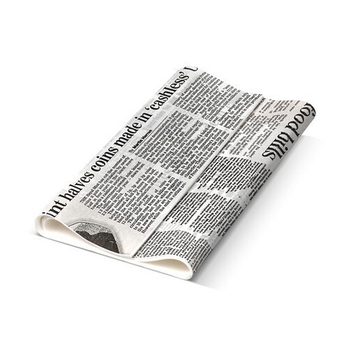 Greaseproof Paper - News Print (190x300mm,200/Pack)