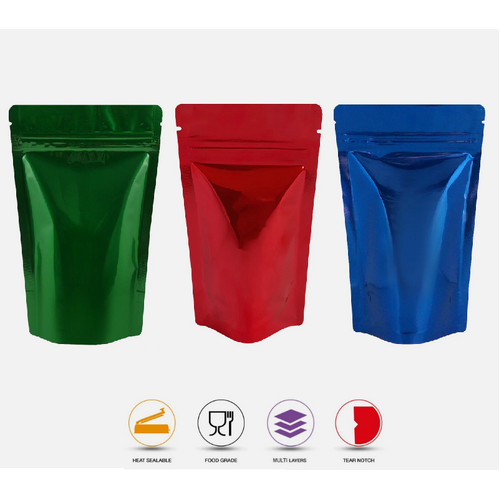 50pcs Stand up coffee pouch / mylar foil bag (170x110+70mm, 70g)