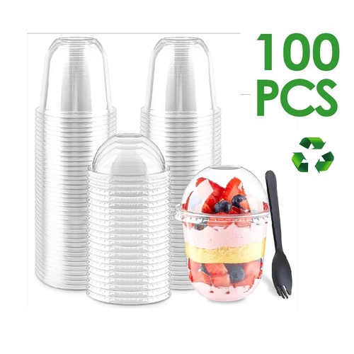 【RETAIL】PET UShape Tumbler Cold Drink Cup & Lid 12oz/360ml