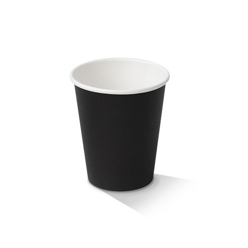 Black Single Wall Coffee Cup 8oz