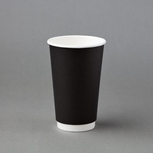 Double Wall Coffee Cup 16oz - Black  (500pcs)