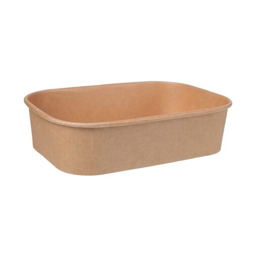 Kraft Rectangular Container 500ml (173x120x40mm,300/ctn)