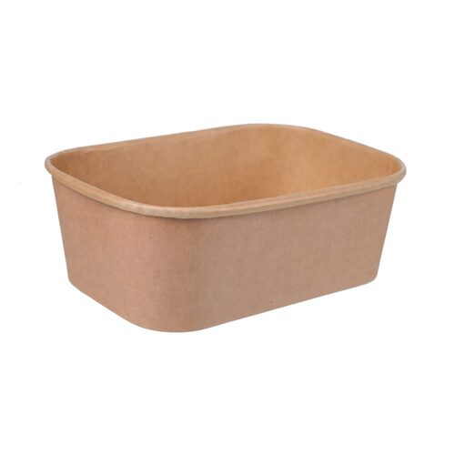 Kraft Rectangular Container 750ml ( 173x120x57mm, 300/ctn)