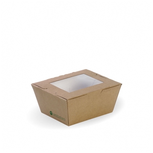 PLA Coated Lunch Box with Window - Small (200/ctn)