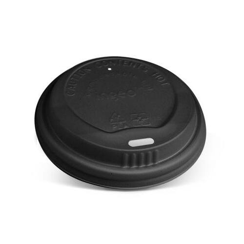 CPLA Lid For 12oz/16oz/20oz Coffee Cup - Black (1000/ctn)