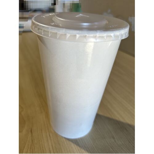【Last one!】Paper Cold Drink Cup 475ml/16oz (600/CTN) with flat x-slot lid