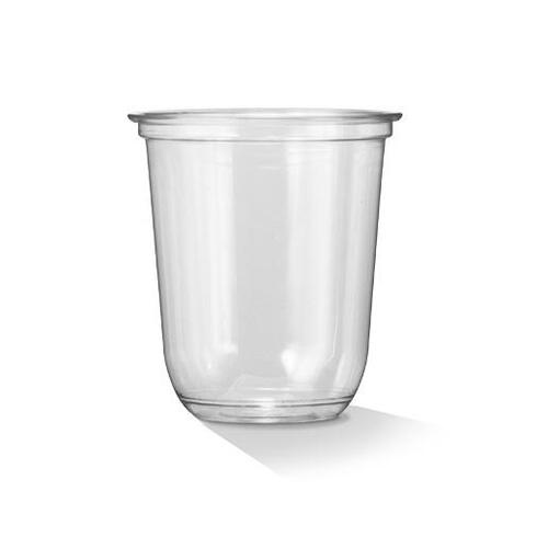【RETAIL】100 Sets PET Cold UShape Tumbler Drink Cup & Dome Lid 12oz/360ml 