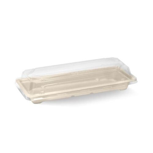 Sugarcane Sushi Tray & PLA Lid - Long