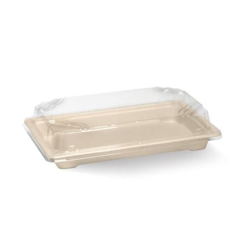 【Sale】Sugarcane Sushi Tray & PLA Lid - Large