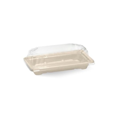Sugarcane Sushi Tray & PLA Lid - Small