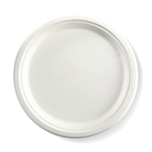 Round Sugarcane Plate 10", 500 pcs
