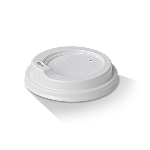 Ø80mm Sipper Lid For 6oz/8oz/10oz Coffee Cup - White(1000/ctn)